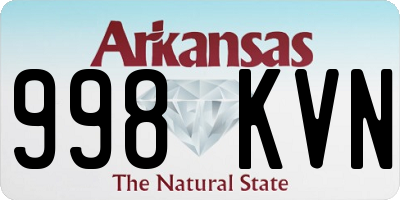 AR license plate 998KVN