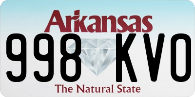 AR license plate 998KVO
