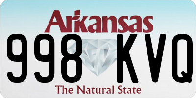 AR license plate 998KVQ