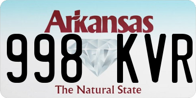 AR license plate 998KVR