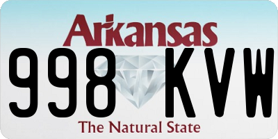 AR license plate 998KVW