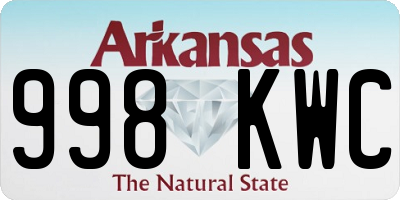 AR license plate 998KWC