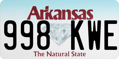 AR license plate 998KWE