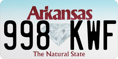 AR license plate 998KWF