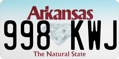 AR license plate 998KWJ