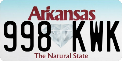 AR license plate 998KWK
