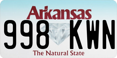 AR license plate 998KWN