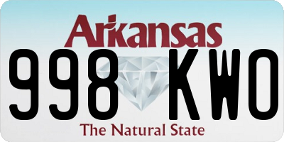 AR license plate 998KWO