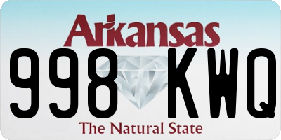 AR license plate 998KWQ
