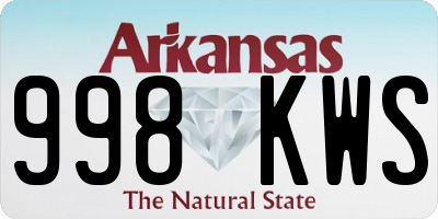 AR license plate 998KWS