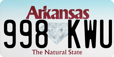 AR license plate 998KWU