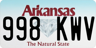 AR license plate 998KWV
