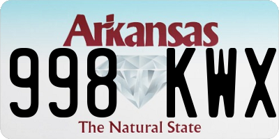 AR license plate 998KWX