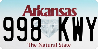 AR license plate 998KWY