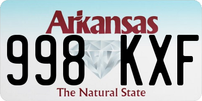 AR license plate 998KXF
