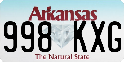 AR license plate 998KXG