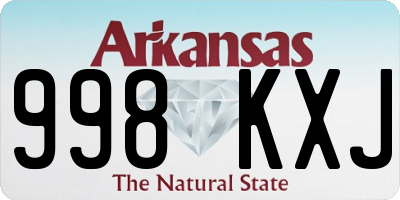 AR license plate 998KXJ