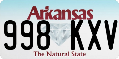 AR license plate 998KXV