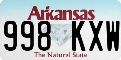 AR license plate 998KXW