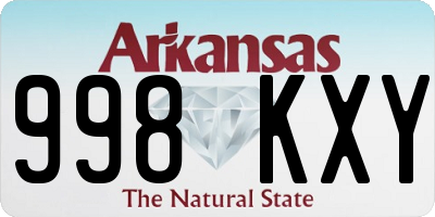 AR license plate 998KXY