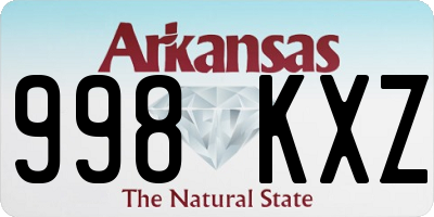 AR license plate 998KXZ