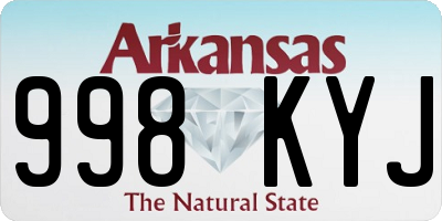 AR license plate 998KYJ