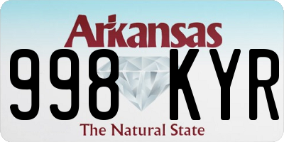 AR license plate 998KYR