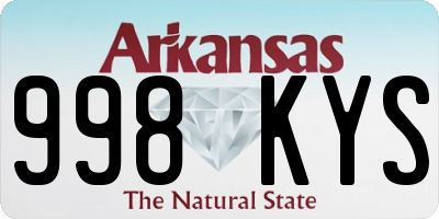 AR license plate 998KYS