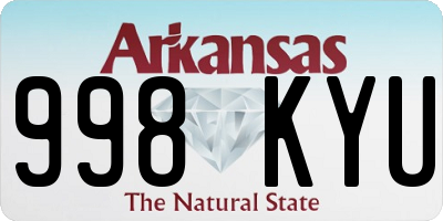 AR license plate 998KYU