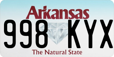 AR license plate 998KYX