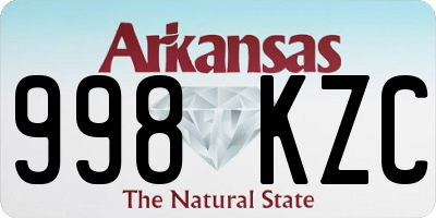 AR license plate 998KZC
