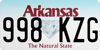 AR license plate 998KZG