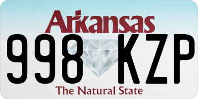 AR license plate 998KZP
