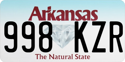 AR license plate 998KZR