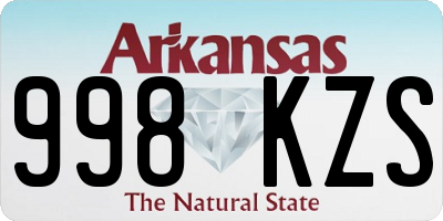 AR license plate 998KZS