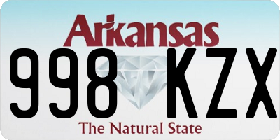 AR license plate 998KZX