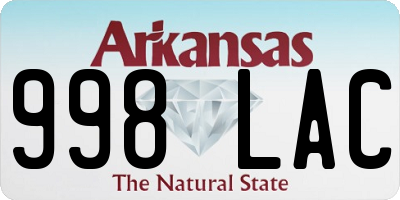 AR license plate 998LAC