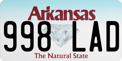 AR license plate 998LAD