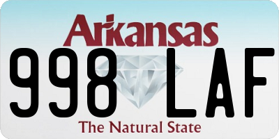 AR license plate 998LAF