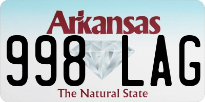 AR license plate 998LAG