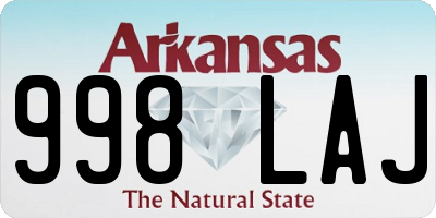 AR license plate 998LAJ