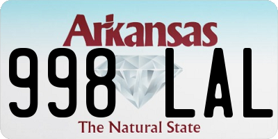 AR license plate 998LAL