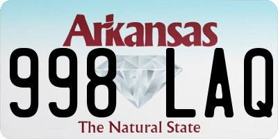 AR license plate 998LAQ