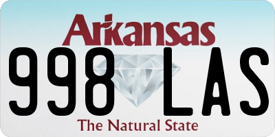 AR license plate 998LAS