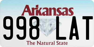 AR license plate 998LAT