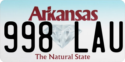 AR license plate 998LAU
