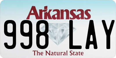 AR license plate 998LAY