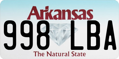 AR license plate 998LBA