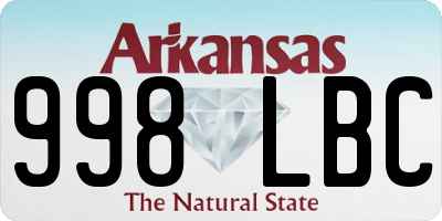 AR license plate 998LBC