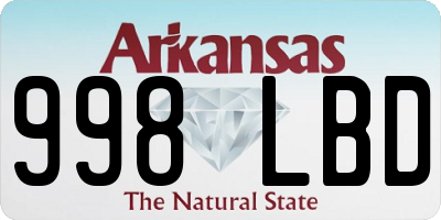 AR license plate 998LBD